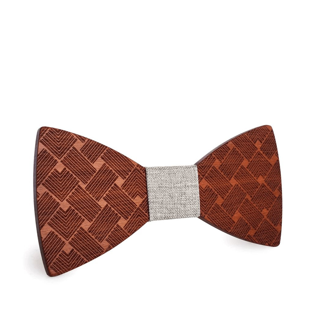 Noeud Papillon Bois - Herringbone - The Wood Stock