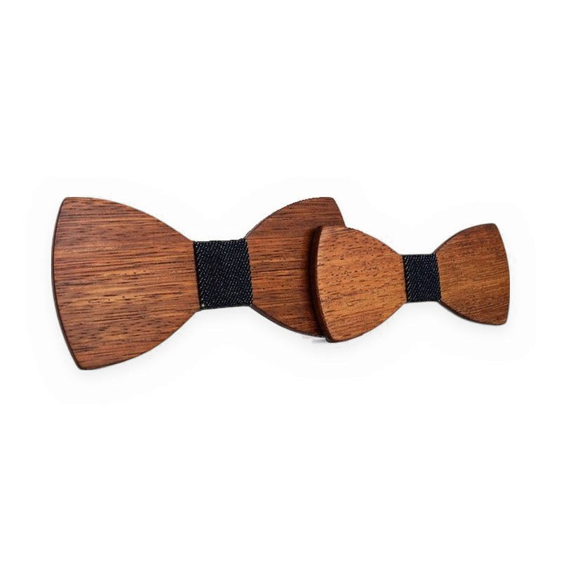Noeud Papillon Bois Père Fils - Ambre