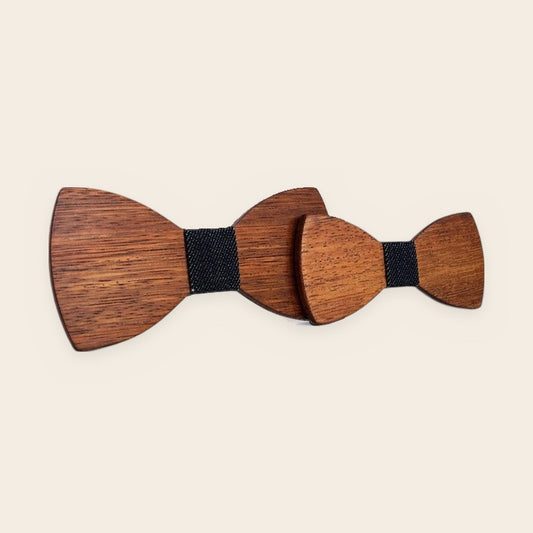 Noeud papillon bois père fils Ambre – The Wood Stock