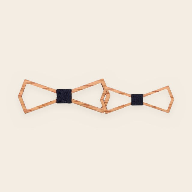Noeud papillon bois père fils Minimalistic – The Wood Stock