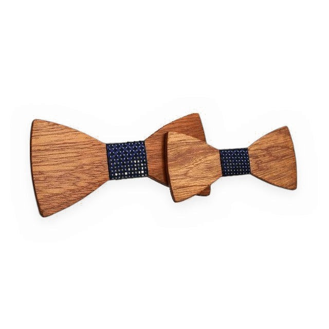 Pack Noeuds Papillon en Bois Adulte & Enfant - Motifs