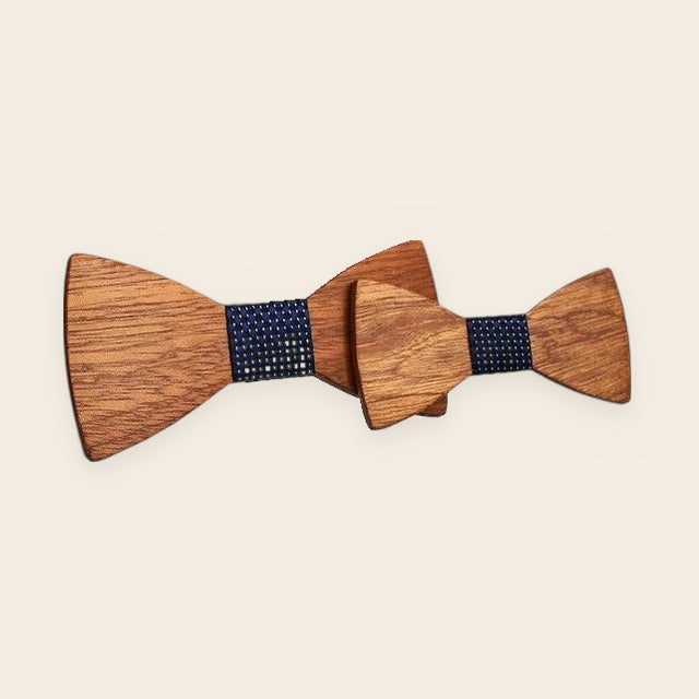 Pack noeuds papillon en bois adulte & enfant Motifs – The Wood Stock
