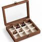 Petite Boîte à Bijoux en Bois et Velours 12 Cases - Altis, garnie