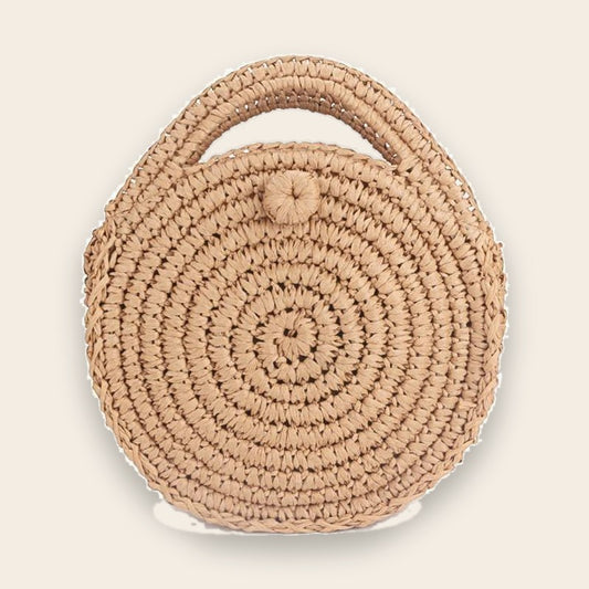 Sac en paille rond Mia – The Wood Stock