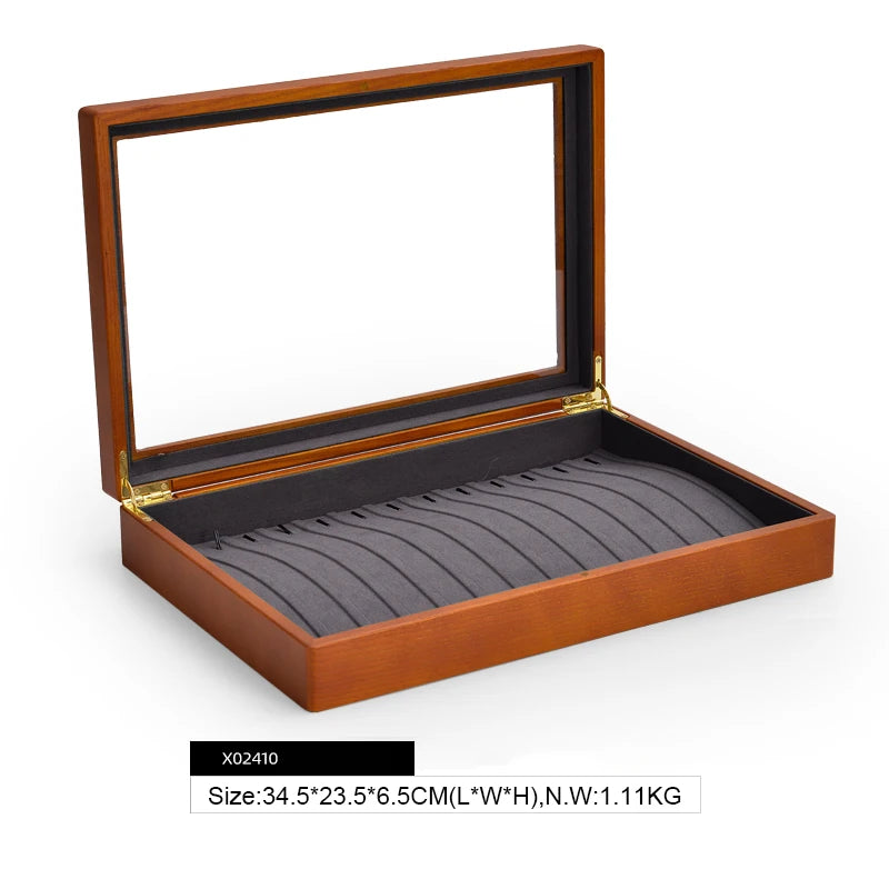 Boîte à Bijoux en Bois Gris pour Colliers - Noria