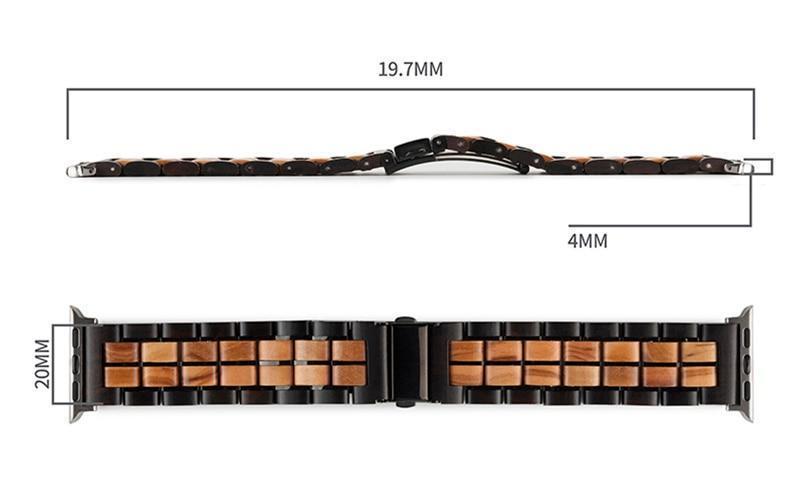 bracelet bois montre connectée