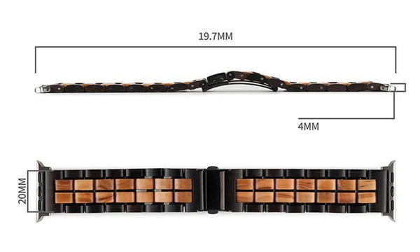 bracelet bois montre connectée