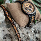 Bracelet en bois homme Azuria Black en situation, photo 3