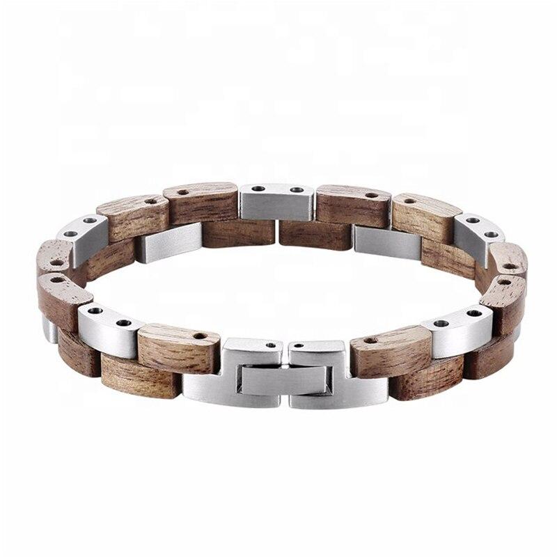 Bracelet en bois homme Yeru, vue sur fond blanc