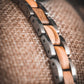 Bracelet en bois homme - Steel Zebra