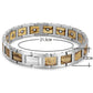 Bracelet magnétique bois Crossed Olivier, vue 2 sur fond blanc