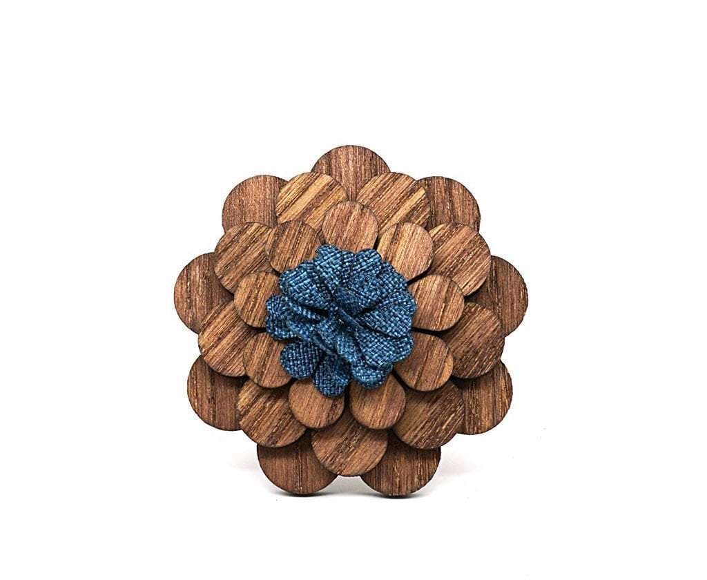 Broche en Bois - Flora