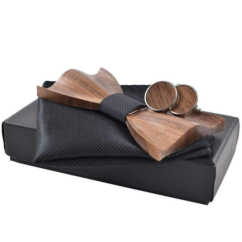 Coffret noeud papillon bois Kaga, vue 4 sur fond blanc