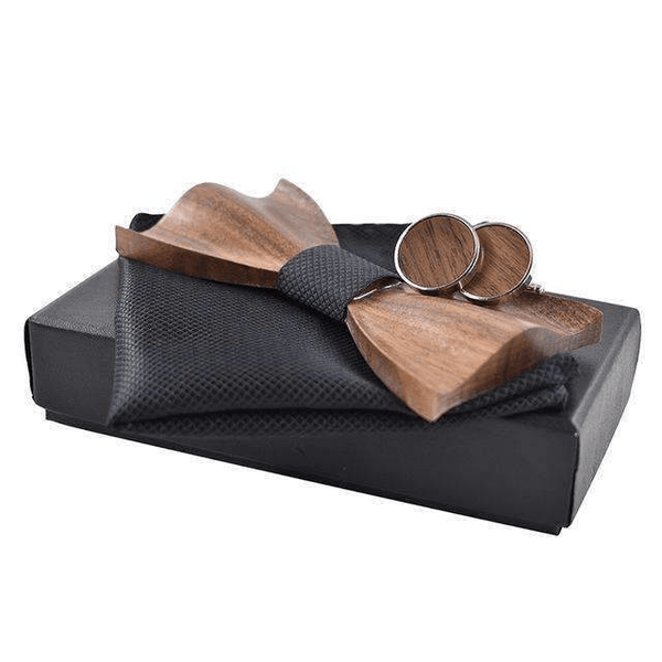 Coffret Noeud Papillon Bois - Kaga Noir