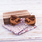 Coffret noeud papillon bois mariage Moustache en situation, photo 2