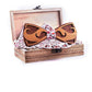 Coffret noeud papillon bois mariage Moustache, vue 2 sur fond blanc