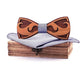 Coffret Noeud Papillon Bois Mariage - Moustache T312-C4