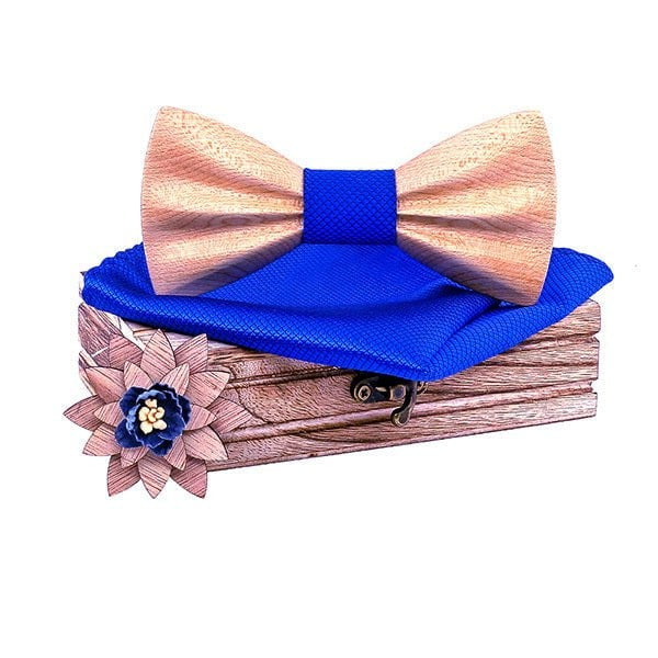 Coffret noeud papillon bois mariage Oldies, vue 15 sur fond blanc