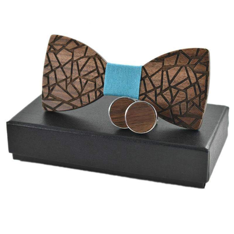 Coffret noeud papillon bois Pumila, vue 4 sur fond blanc