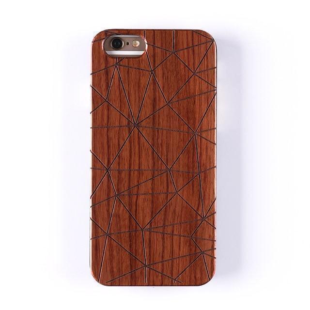 Coque en bois Origami, vue 2 sur fond blanc