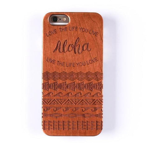 4 / For iPhone XS Max Coque en bois - Aloha