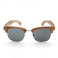 Lunettes en bois clubmaster Gris, vue 2 sur fond blanc