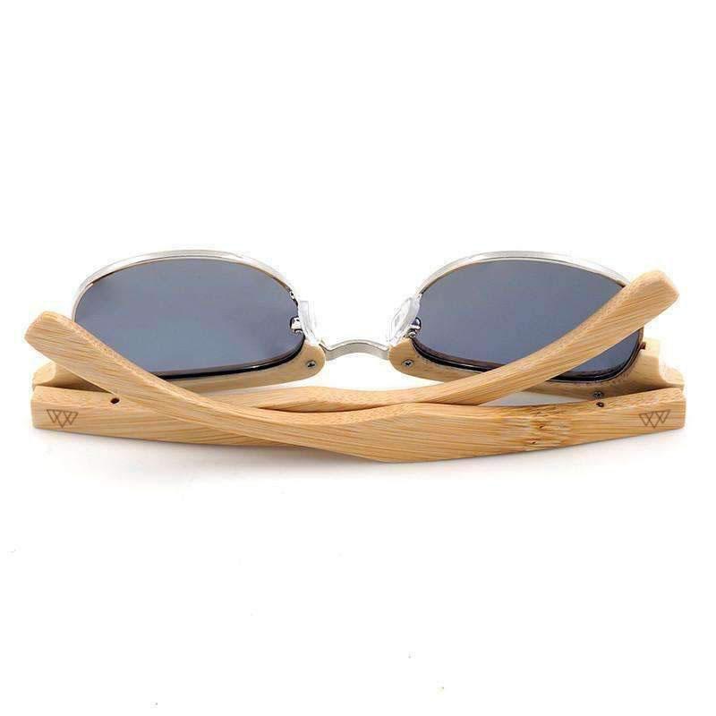 Lunettes en bois clubmaster Sea, vue 3 sur fond blanc