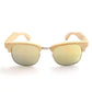Lunettes en bois clubmaster Sun, vue 2 sur fond blanc