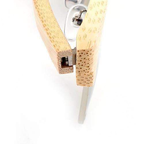 Lunettes en bois clubmaster Sun, vue 4 sur fond blanc