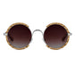 Lunettes en bois ronde Steam Zebra, vue 2 sur fond blanc