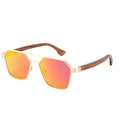 Lunettes en Bois Hexagonale - Tiral Orange