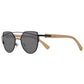 Noir Lunettes en Bois - Aviator