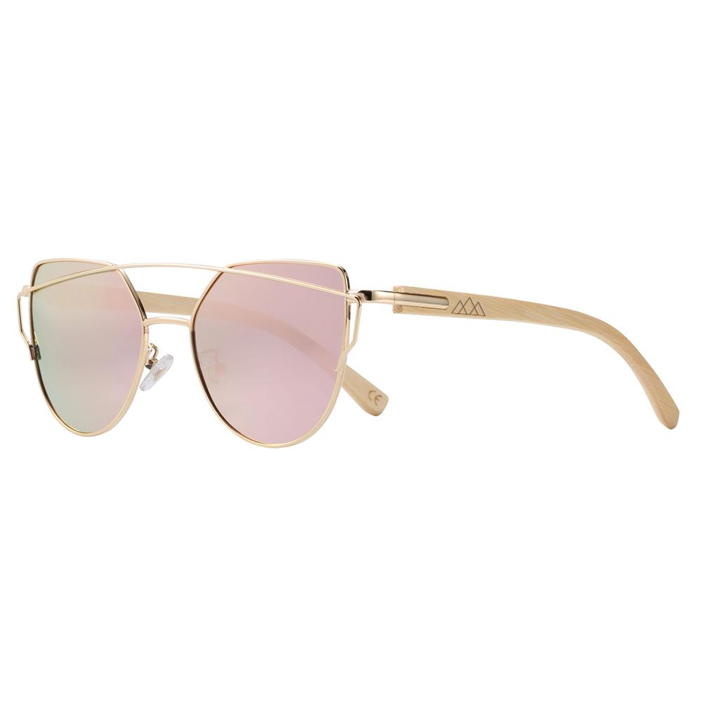 Rose Lunettes en Bois - Aviator
