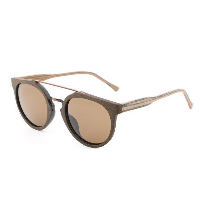 Lunettes de soleil coffee brownC62 Lunettes en Bois - Cinema