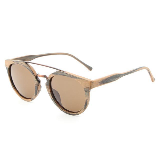 Lunettes de soleil floral brownC94 Lunettes en Bois - Cinema