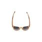 Bleu Lunettes en Bois - Retro Bambou