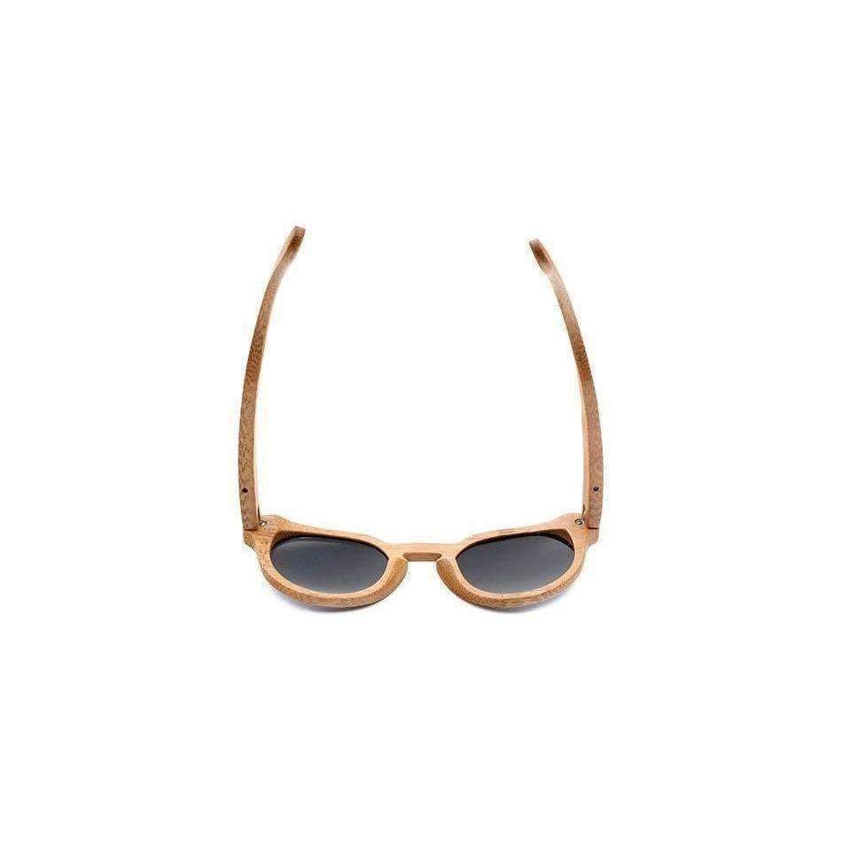 Bleu Lunettes en Bois - Retro Bambou