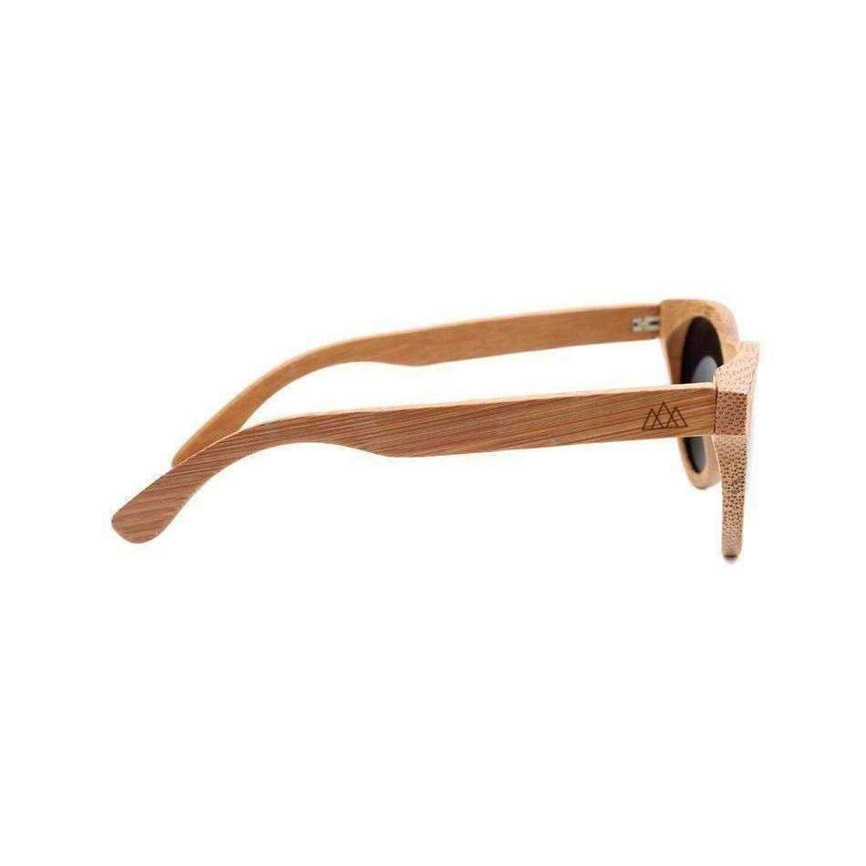 Bleu Lunettes en Bois - Retro Bambou