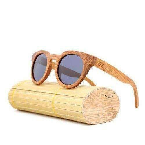Lunettes en Bois Ronde - Retro Bambou