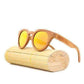 Jaune/orange Lunettes en Bois - Retro Bambou