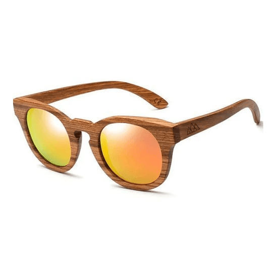 Lunettes en bois - Retro Zebra Orange