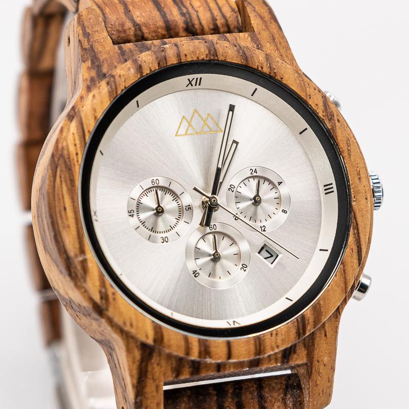 Montre bois d'argent Outdoor Silver en situation, photo 2