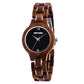 Montre en bois femme style Daily Noyer, vue 2 sur fond blanc