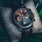 Montre en bois homme bordeaux Indiana Red en situation
