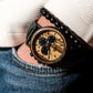 Montre en bois homme bracelet cuir Zebra Marshal Cuir en situation, photo 3