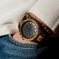 Montre en bois homme design Evasion en situation, photo 3