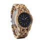 Montre en bois homme suisse Zebra Daily, vue 3 sur fond blanc