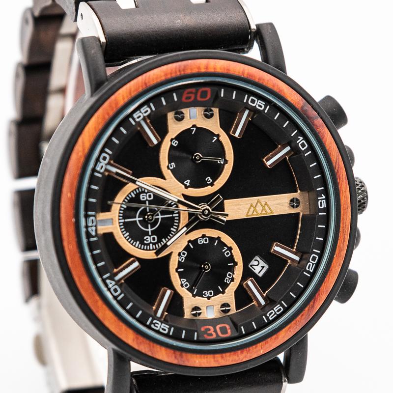 Montre en bois suisse homme Griffed en situation, photo 2