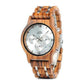 Montre en bois suisse Sport Roma Zebra, vue 2 sur fond blanc