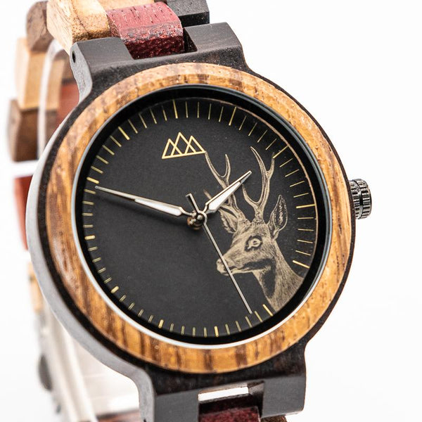 Montre Style Bois noir